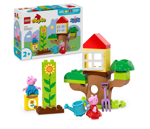 LEGO DUPLO IP 2 2024 PINK 10431 Ogród i domek na drzewie Peppy - 1248393 - zdjęcie 2